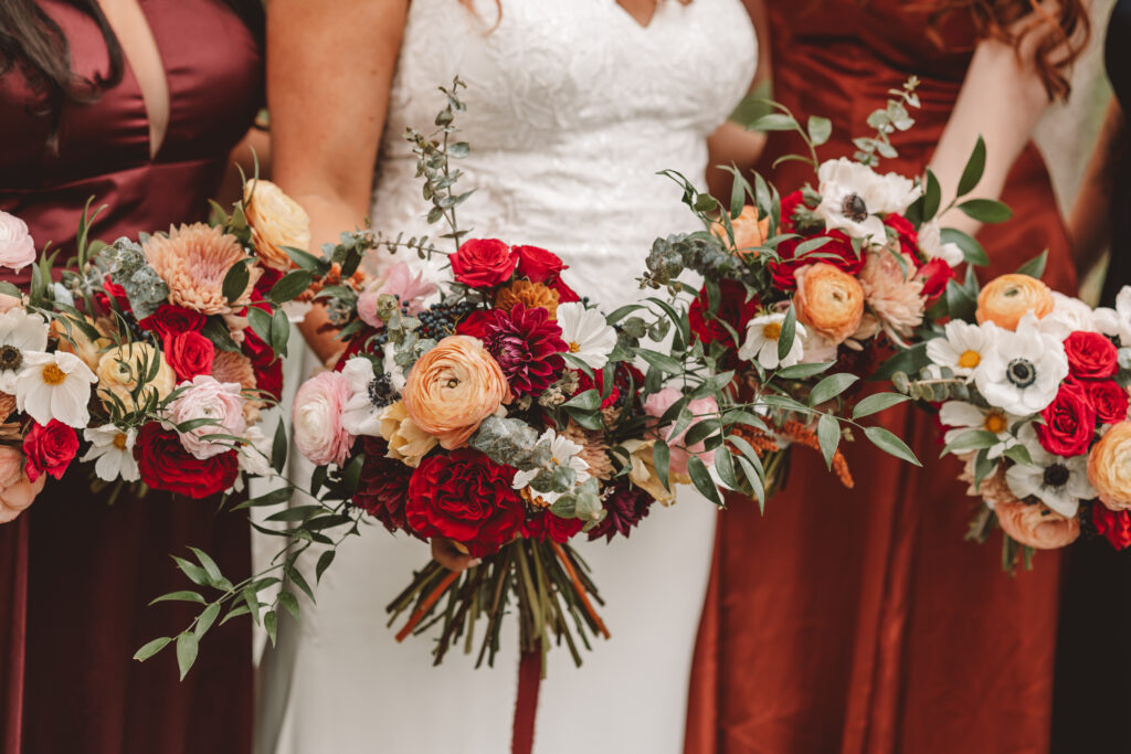 Montana wedding florals were perfect in these bridesmaid bouquets