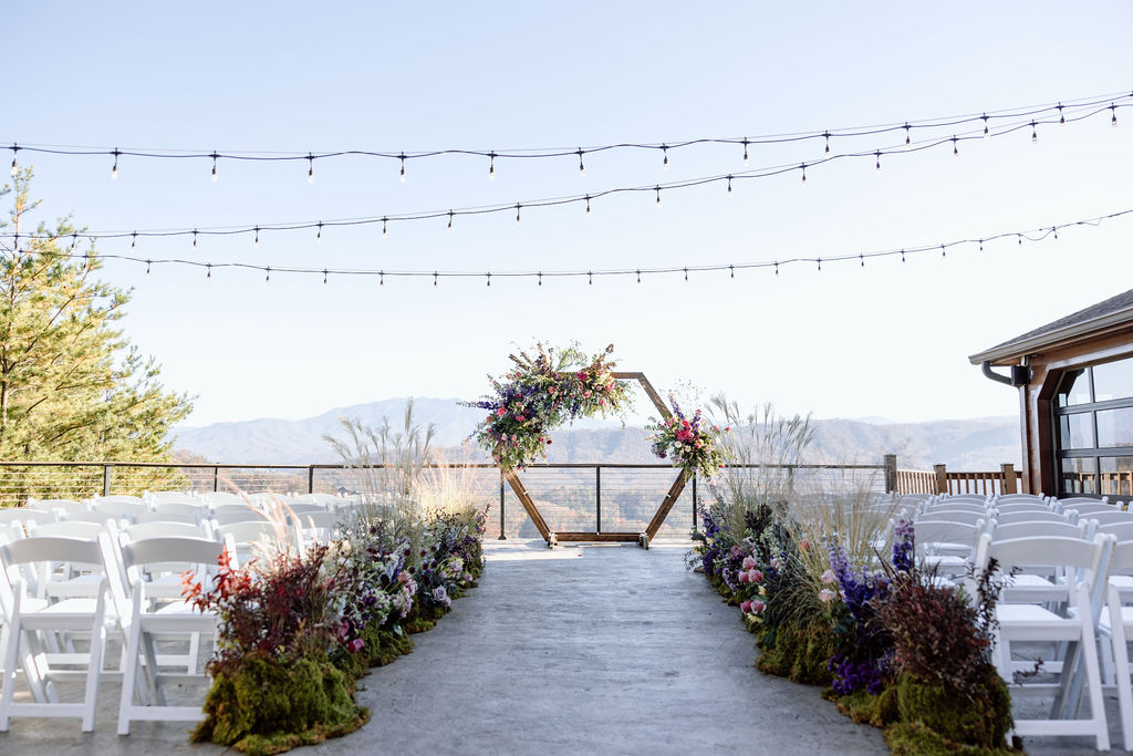 Wedding ceremony flowers created by the best Nashville wedding florist