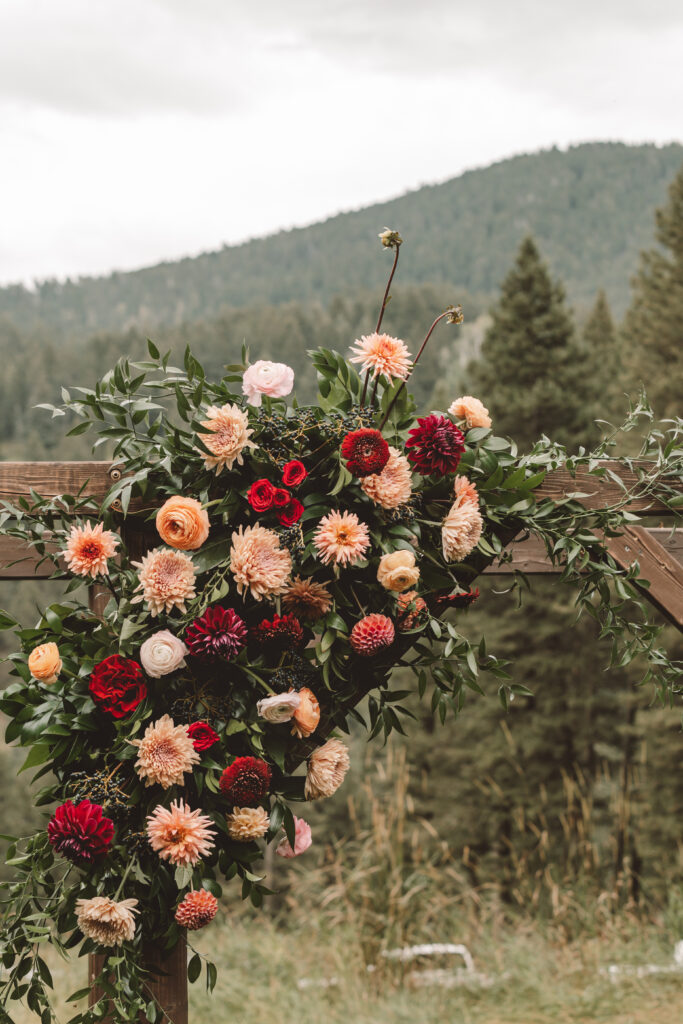 Wedding ceremony floral design