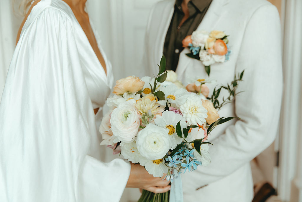 Details from a full service wedding floral design team