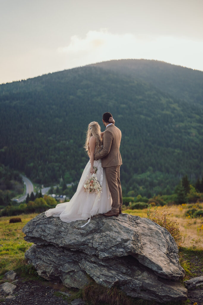 Jackson Hole wedding with newlyweds