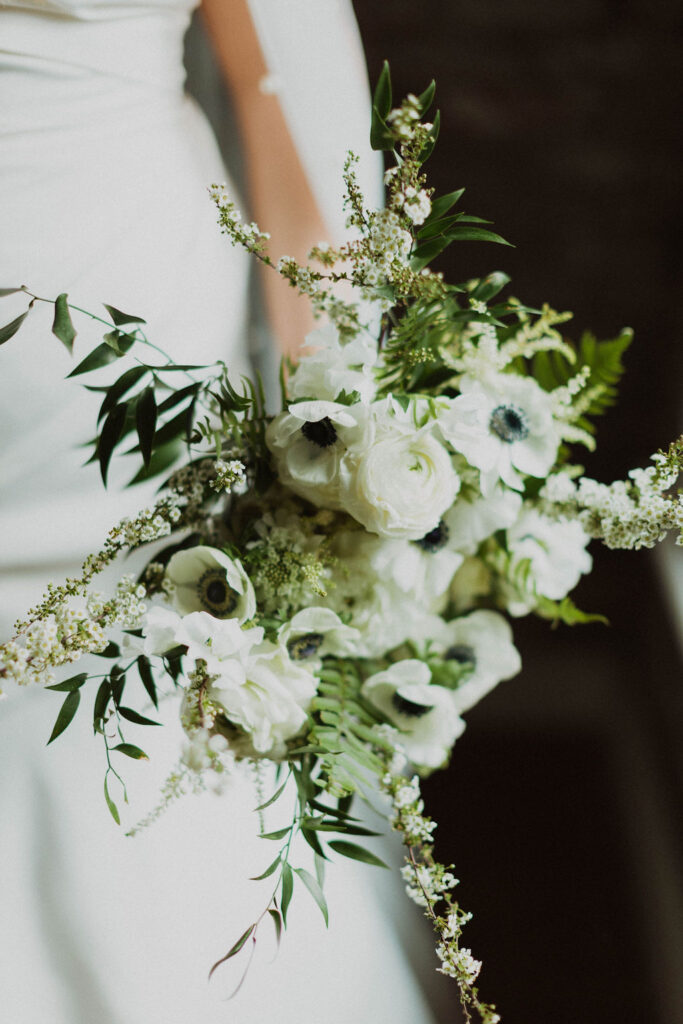 White bridal bouquet